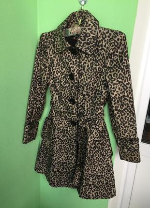 Шикарный леопардовый плащ тренч f&f /пальто /тренд сезона3 фото