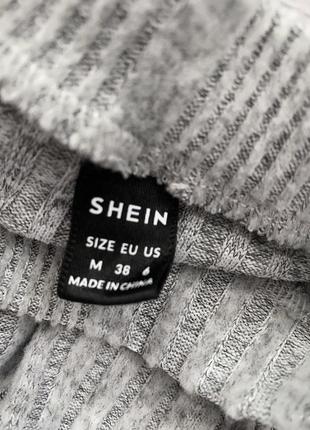 Платье вязаное в рубчик с объемными рукавчиками тренд бренд shein y2k2 фото