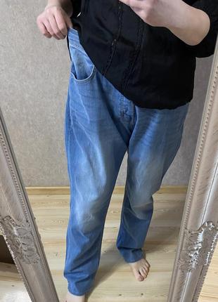 Классные голубые прямые джинсы большого размера10 фото