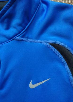 Синее мужское спортивное термо рашгард олимпийка худи свитшот футболка nike pro combat размер s3 фото