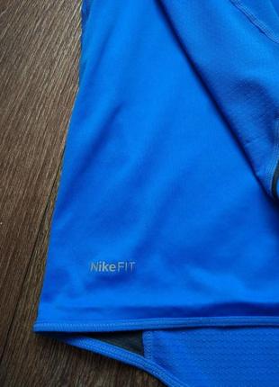 Синее мужское спортивное термо рашгард олимпийка худи свитшот футболка nike pro combat размер s8 фото