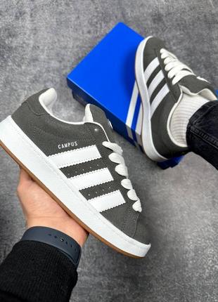 Оригінальні унісекс кросівки adidas campus grey white gum 36-44р.2 фото