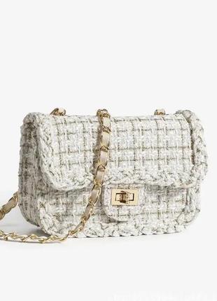 Твидовая сумка в стиле guess сумка кроссбоди crossbody в стиле зара