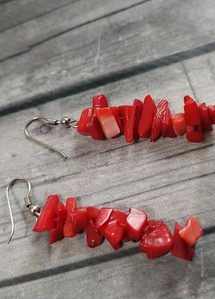 Сережки корал меиал
