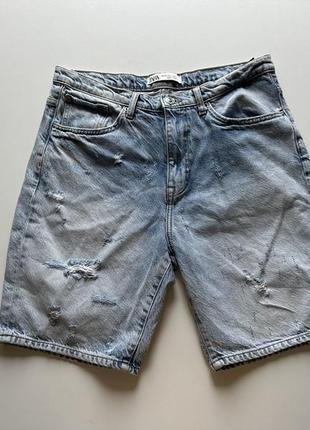 Мужские джинсовые шорты от zara1 фото