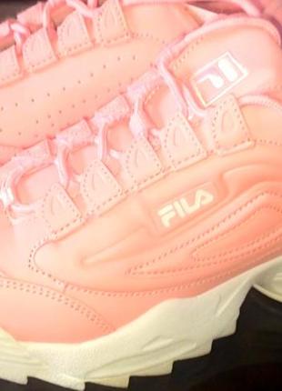 Fila disruptor   нові рожеві шкіряні жіночі кросівки розмір 39(маломірять на 38)10 фото