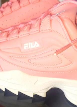 Fila disruptor   нові рожеві шкіряні жіночі кросівки розмір 39(маломірять на 38)7 фото