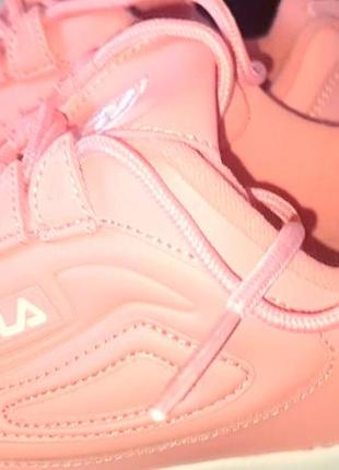 Fila disruptor новые розовые кожаные женские кроссовки размер 39 (маломерят на 38)9 фото
