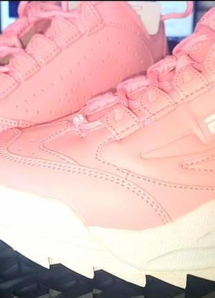 Fila disruptor новые розовые кожаные женские кроссовки размер 39 (маломерят на 38)6 фото
