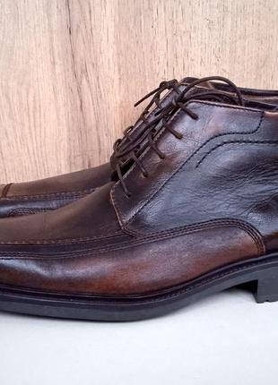 Натуральні шкіряні чоловічі черевики, утеплені туфлі, ботинки зима, р. 41-423 фото