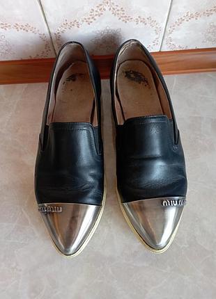 Лоферы miu miu оригинал, р.37