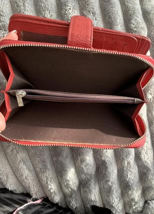 Жіночий гаманець червоний місткий2 фото