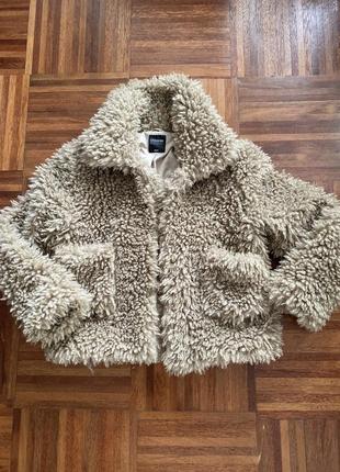 Новая укороченная шубка куртка меховая тедди chicopee outerwear xl швейцария 🇨🇭