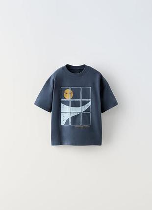 Футболка з принтом zara 4525 (0722/590)