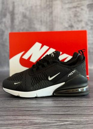 Чоловічі кросівки найк аір макс 270 чорно білі / nike air max 270 black white