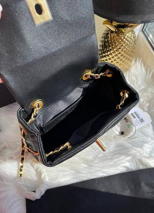 Рюкзак женский в стиле chanel premium black7 фото