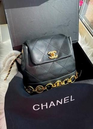 Рюкзак женский в стиле chanel premium black1 фото