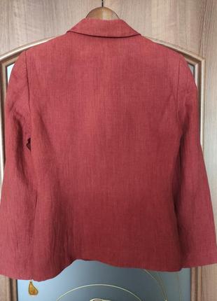 Льняной пиджак / жакет laura ashley (54% лен)2 фото