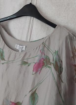 Блуза  шовкова оверсайз з італії роз. 464 фото