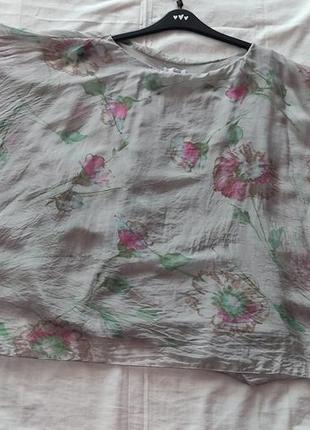 Блуза  шовкова оверсайз з італії роз. 4610 фото