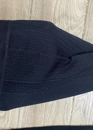 Женские спортивные штаны лосины черного цвета2 фото