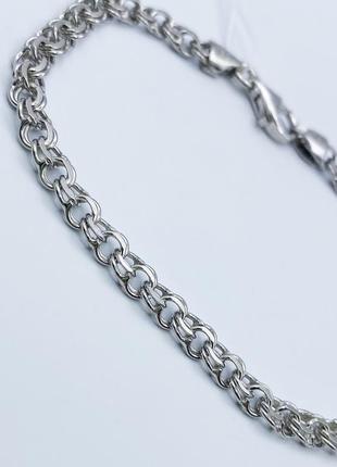 Браслет серебряный "бисмарк" 21 см 10,92 г