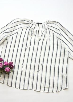 Рубашка льняная, блуза, сорочка, marks & spencer.3 фото