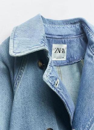 Джинсовый тренч zara2 фото