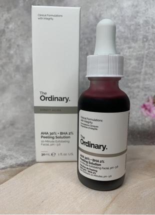 Хімічний кровавий пілінг the ordinary aha 30 % + bha 2 % peeling solution