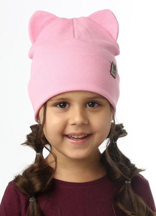 Шапка «киця» дитяча шапка. шапка для дівчинки3 фото