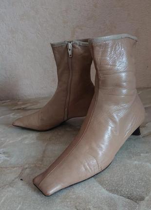 Брендовые винтажные кожаные редкие ботинки ботильоны prada5 фото
