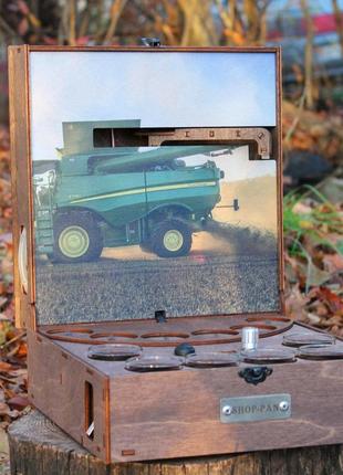 Наливатор алкоголю з музикою на 6 чарок з друком