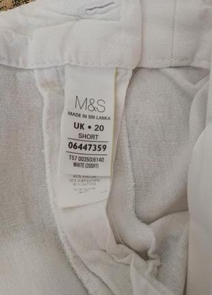 Распродажа.лепеные белые бриджи, капри m&amp;s большого размера.7 фото