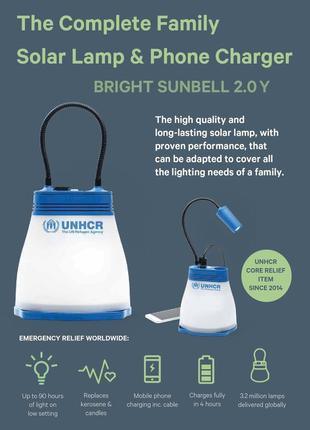 Світильник і зарядний пристрій лампа led solar  sunbell 2.0