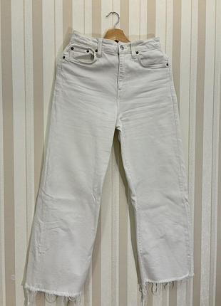 Белые джинсы zara, размер м