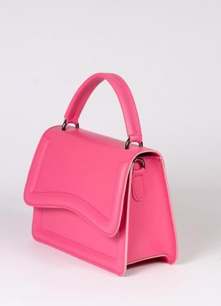 Женская сумка розовая сумка розовый клатч мини сумка мини клатч сумочка через плечо3 фото