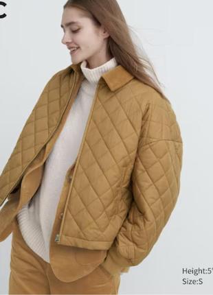 Легкая утепленная стеганая куртка uniqlo c размер м оригинал1 фото