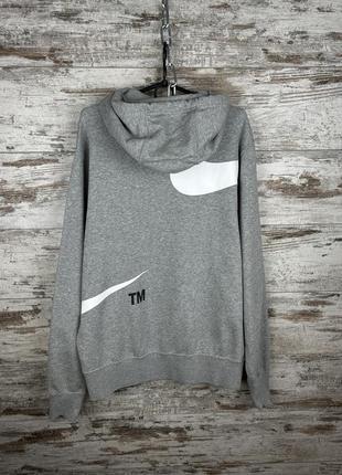 Мужское худи nike swoosh кофта толстовка с лампасами tech fleece modern5 фото