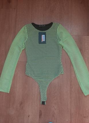 Боді сітка неонове prettylittlething plt