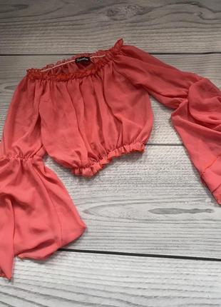 Прозрачная блуза тренд розовый цвет бренд y2k