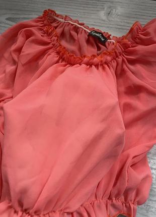 Прозрачная блуза тренд розовый цвет бренд y2k3 фото