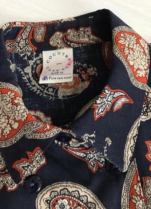 Вінтажна блуза у етнічні огірки2 фото