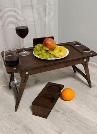 Столик-поднос с уф печатью для завтраков, столик для тв, столик для пк, столик для ноутбука7 фото