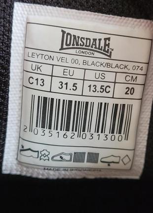 Кроссовки кожаные lonsdale 31,5 размер4 фото