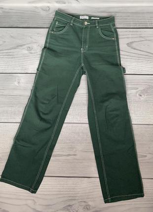 Карго штани джинси брюки з контрастними швами бренд тренд y2k bershka2 фото