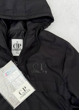 Мужская ветровка c.p. company черная весенняя осенняя куртка с.п. компани из плащевки (b)3 фото