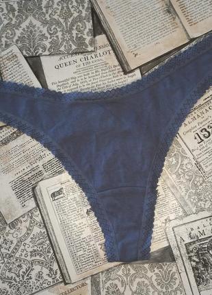 Трусики стринги 50-52 l р h&m хлопок гипюр
