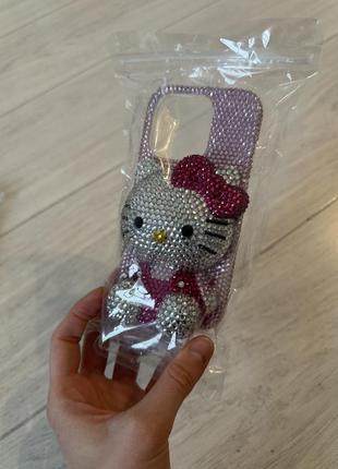 Чехол на айфон iphone 15pro о hello kitty розовый хелоу котте