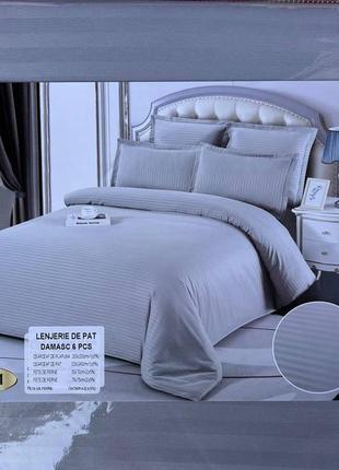 Комплект постельного белья люкс страйп -сатин5 фото