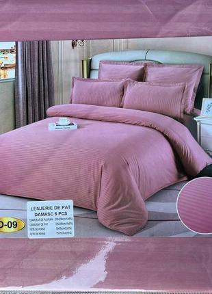 Комплект постельного белья люкс страйп -сатин3 фото